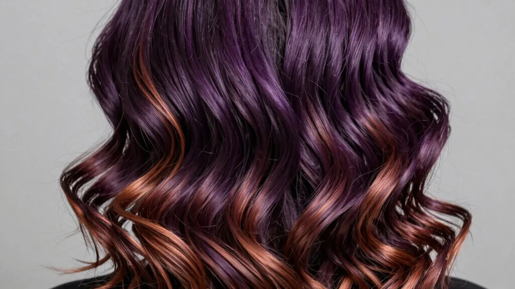 warm eggplant with copper