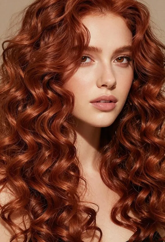 warm ginger auburn curls