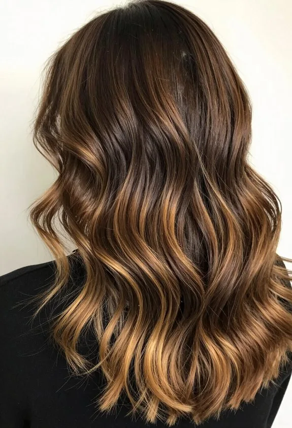 warm honey highlighted hair