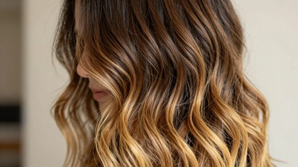 warm luminous golden ombre