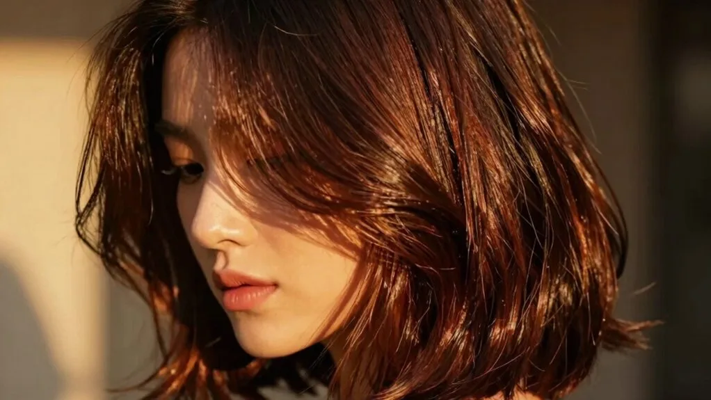 warm mahogany brunette transformation