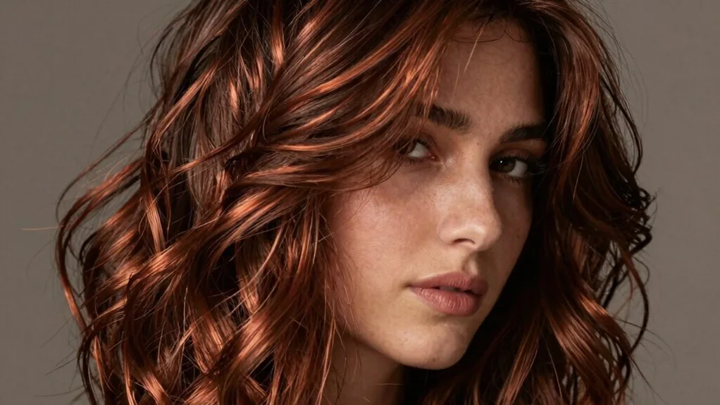 warm multi dimensional copper brunette