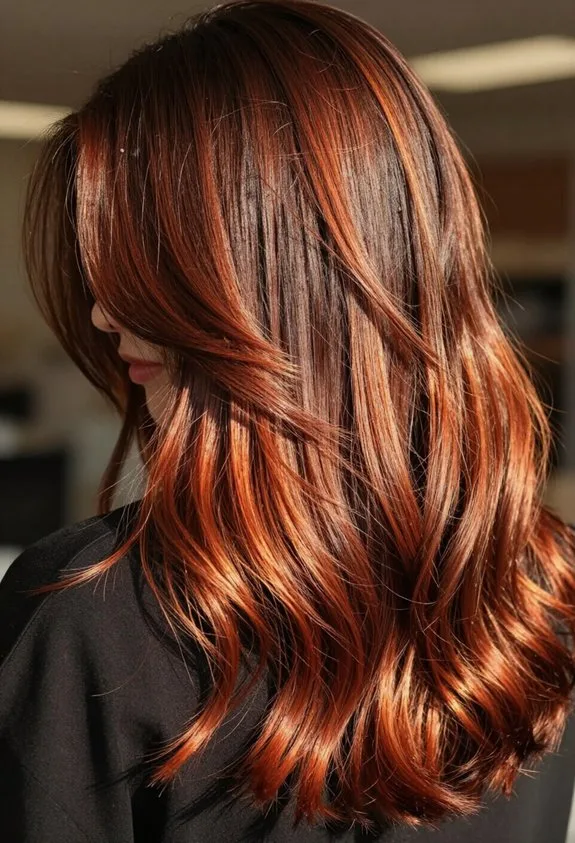 warm rust toned hair color