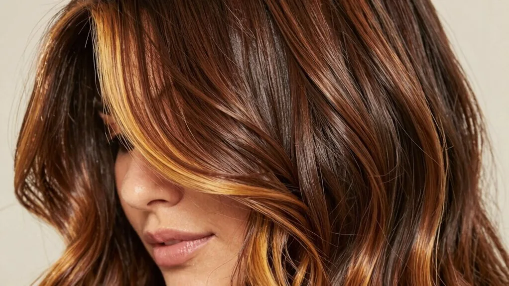 warm toned caramel highlights technique