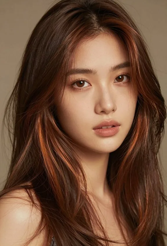 warm tones enhance brown eyes