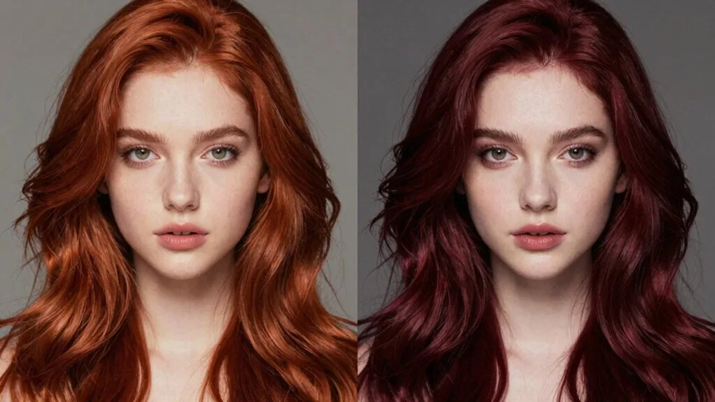 warm versus cool reds